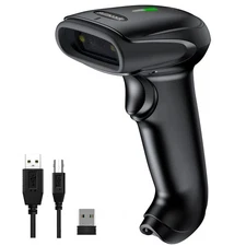 2D Wireless Barcode Scanner,Datamatrix PDF417 QR Code Handheld Reader for Scr...