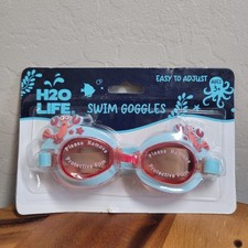 H2O Life Swim Pool Goggles for Ages 3 Unisex Lobster Design Anti-Fog Adjustable