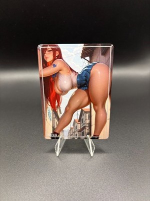 Erza Fairy Tail Waifu Card TCG Full Art Waifu Legends Custom Goddess Anime
