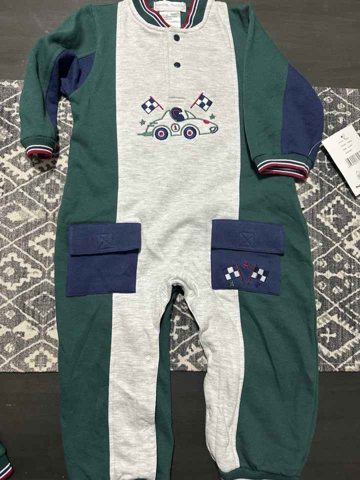 Juego de una pieza Rumble Tumble Boys 100 % algodón 18 meses Foto 2 de 4