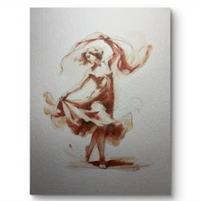 Original 8x10 Female Woman   Portrait  Watercolor Painting Sketch