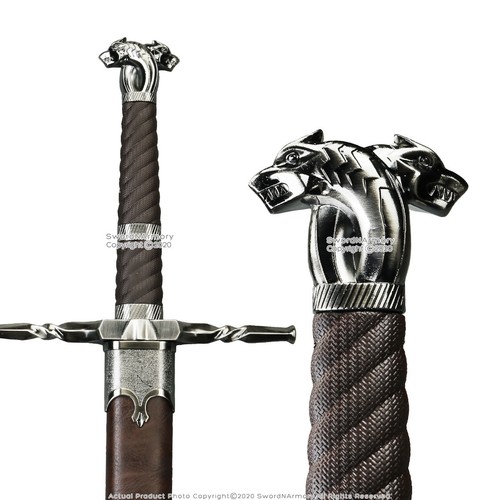Espada Geralt 39" Plata Monstruo Cazador Hoja Medieval Réplica con Vaina - Imagen 9 de 10
