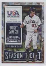 2015 Panini Contenders Season Ticket Cracked Ice 18/23 Dansby Swanson #63 0s3