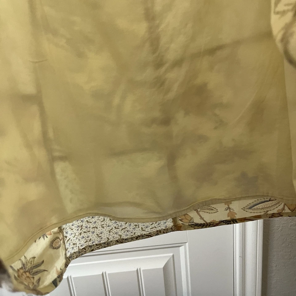 Caribbean Joe Patchwork Beige Paisley Floral Boho Cottage Core Falda Talla M Foto 4 de 4