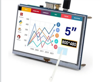 ELECROW 5-Inch Resistive Touch Screen TFT LCD Display, 800x480 HD Resolution,...