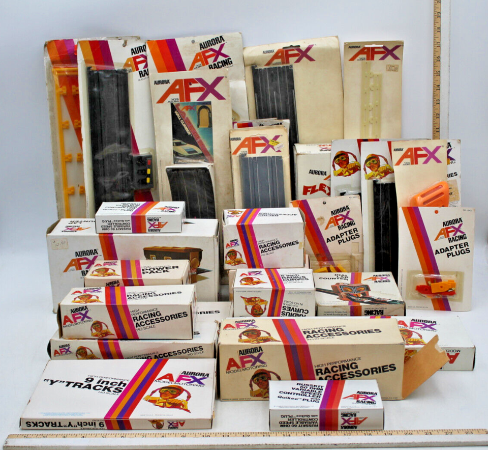 13 Pounds 1970s Aurora AFX HO Slot Car Track & Accessories Cull Lot eBay