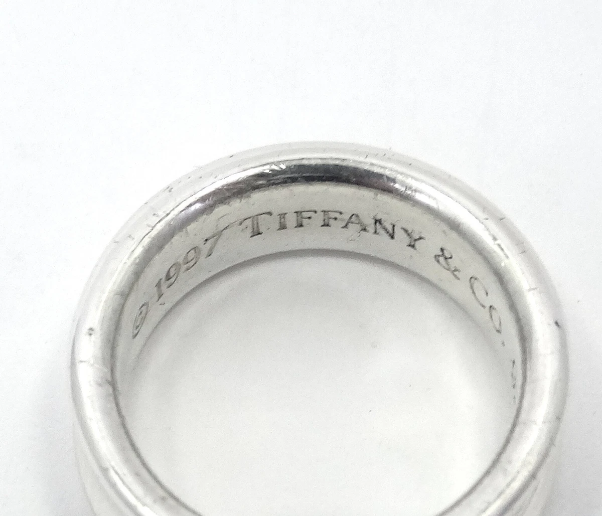 1997 TIFFANY CO Authentic 1837 Classic Concave 925 Sterling Silver Band