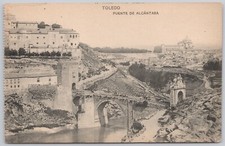 Toledo Spain Divided Back Postcard Alcantara Bridge