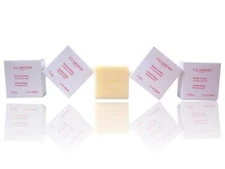 (5-Pack) Clarins Eau Dynamisante Cream Soap Bar w/ Shea Butter Travel Size 2.1oz