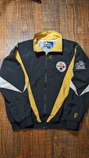 VINTAGE PITTSBURGH STEELERS NFL PRO PLAYER BIG LOGO JACKET MEN'S LARGE