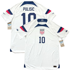 2022 USA Authentic Home Jersey #10 Pulisic Medium Player Specs World Cup USMNT