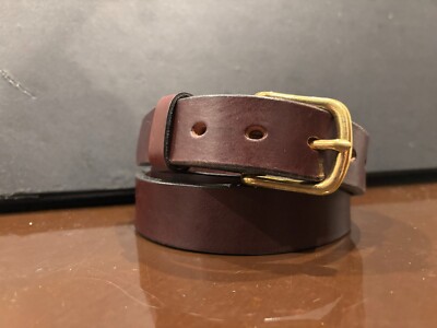 Yoder Leather Leather Belt, Brown, 1.25'' Wide, 40'' Waist, 3/16'' Thick (Y BE)
