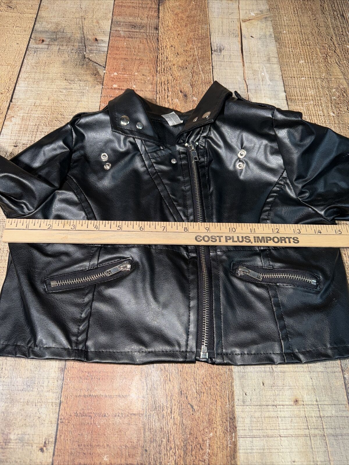 GREASE T-Birds Faux Black Leather Jacket-50s Styl… - image 4