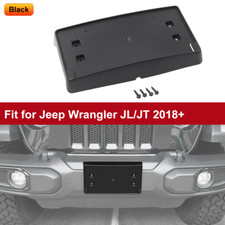 Front Bumper License Plate Frame Mount Holder Accessorie For Jeep Wrangler Jl Jt