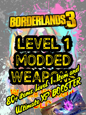 Borderlands 3 80+ Artikel modifizierte Waffen Level 1 & XP Booster PS4/PS5/XBOX/X/S/PC