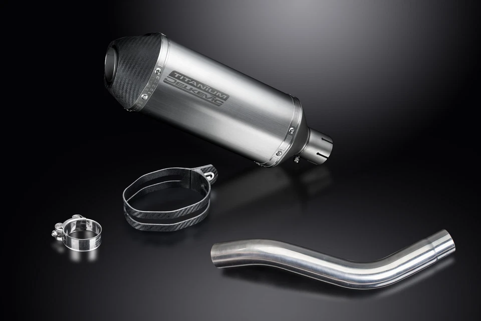 Kit silenciador de escape Kawasaki Z800 2003-2016 Slip On 10" X-Oval Titanium Foto 3 de 4