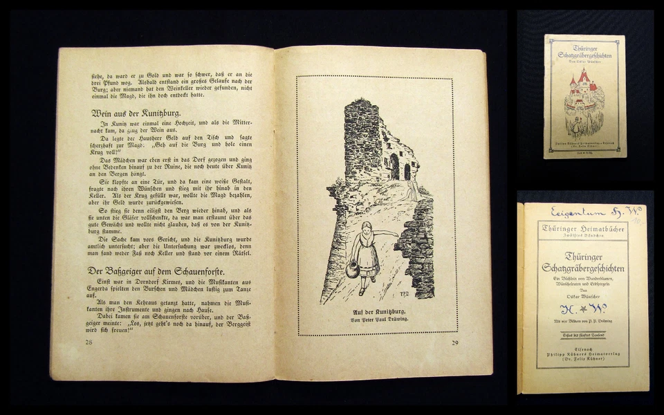Wünscher Thüringer Schatzgräbergeschichten um 1900 Landeskunde Guide selten - Bild 1 von 4