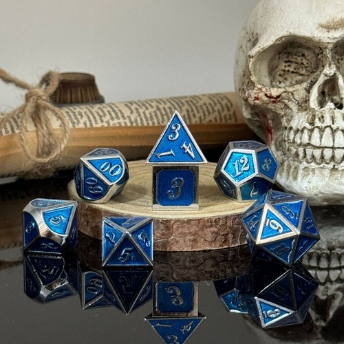 Metal dice set, board game multi-sided dice dnd Dungeons and Dragons, solid dice - Picture 17 of 72