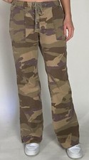 VTG Y2K London Jean Women's Camouflage 100 Cotton Straight Legs Chino Pants 8
