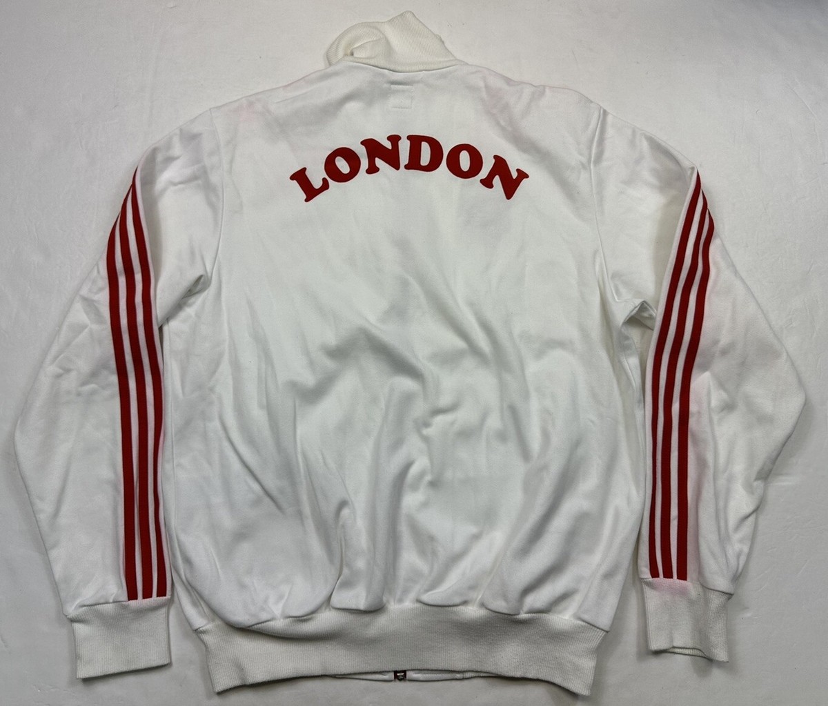 Stains! Adidas Men's Large I Love London Track Top Zip White Stains! Adidas Men's Large I Love London Track Top Zip White