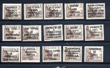 ESPAÑA EDIFIL 1044 15 SELLOS CON SOBRECARGA PATRIOTICOS SPAIN MNH