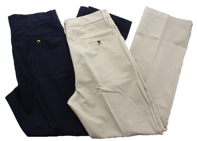 wrangler men's no iron flex straight fit pant