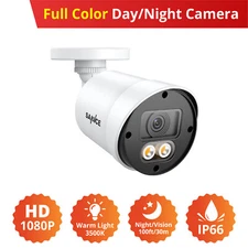 SANNCE 1080P Full Color Night Security Camera Warm Light fr Security CCTV System