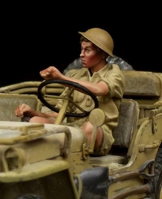 British Driver & Tommy on Willys Utility Truck Africa WWII 1:35 KIT RE and PL - Immagine 2 di 4