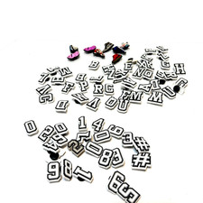 Cunuen Letters Numberes Shoe Rubber Charms for Clogs Crocs Lot of 24 Multicolor