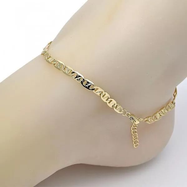 Beautiful Gold Over Silver Fancy Design Anklet eBay