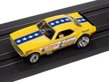 AUTO WORLD DON THE SNAKE PRUDHOMME ELECTRIC SLOT TRACK RACE CAR 70 PLYMOUTH CUDA