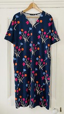 Marimekko X Uniqlo Women’s Blue Floral Short-Sleeved T-Shirt Dress S UK 10 EU 38