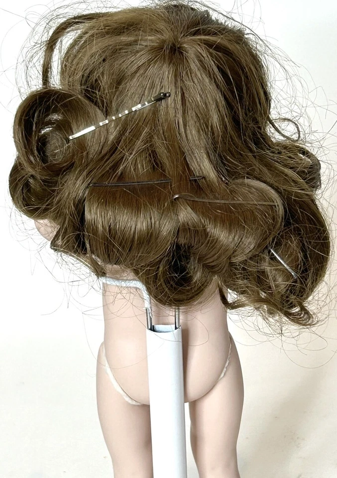 SFBJ PARIS Marked PORCELAIN DOLL Beautiful Brown Hair With Blue Eyes 12” - Image 4 of 4