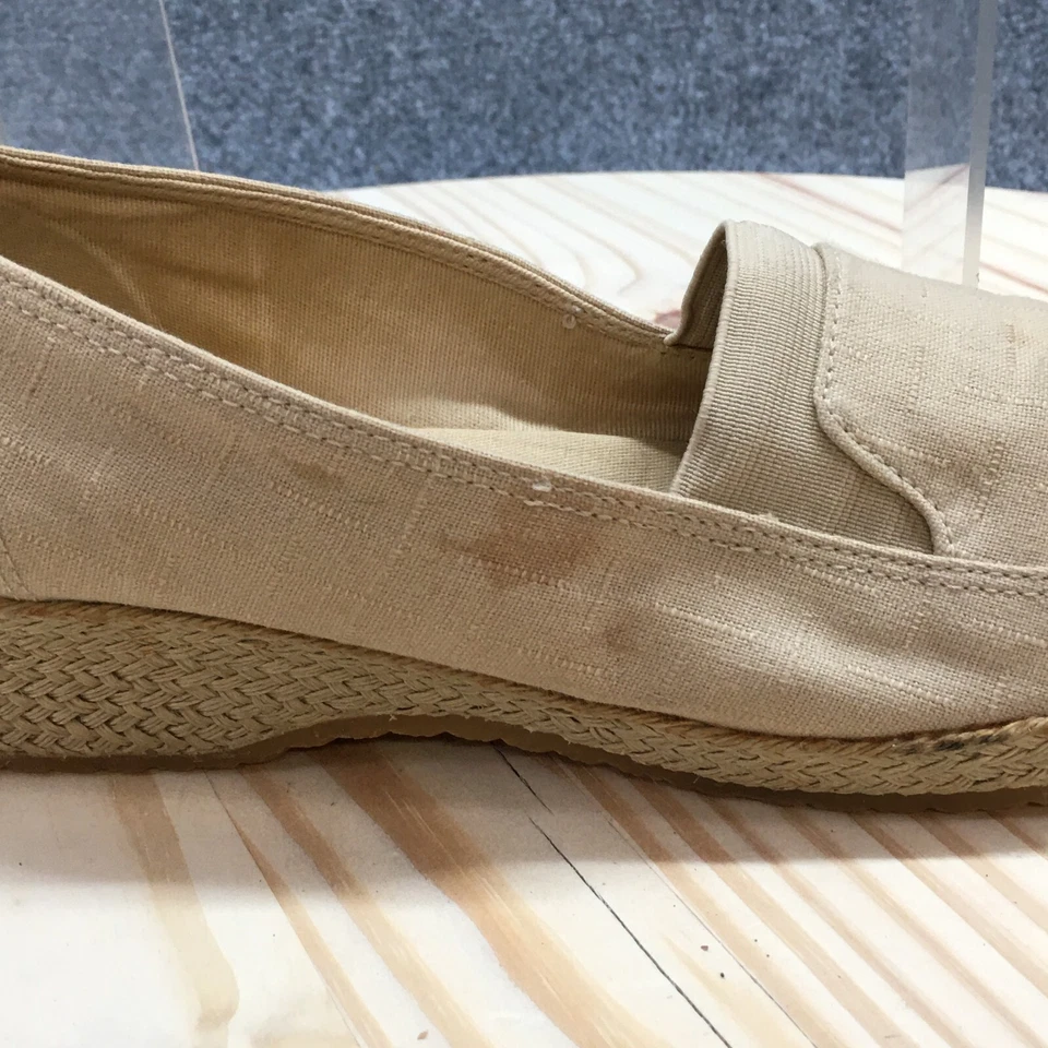 Grasshoppers Alpargata Mujer 10 Marrón Punta Redonda Mocasín Sin Cordones Informal Lona Foto 2 de 4