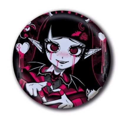 BN OFFICIAL INDIVIDUAL 1'' BUTTON BADGE COSMIC BOOP BITE ME VAMPIRE