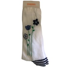 NWT Gymboree Girls Size S 11/12 Spring Prep 2016 White Navy Floral Knee Socks