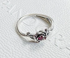 Pandora Beauty and The Beast Rose Silver Ring 190017C01 +FREE BOX +CLOTH