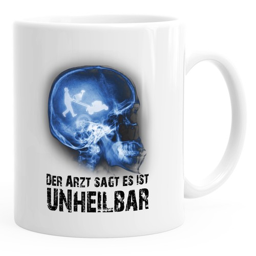 Moonworks Kaffeetasse Mit Röntgen-Schädel-Motiv – Für Landwirte & Traktor-Fans