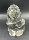 Art Glass Vintage Hand Blown Hound Dog Paperweight Bullicante Controlled Bubbles — photo 4