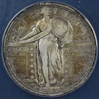 1917 25c Type 1 Standing Liberty Quarter ANACS VF 25 DETAILS SCRATCHED
