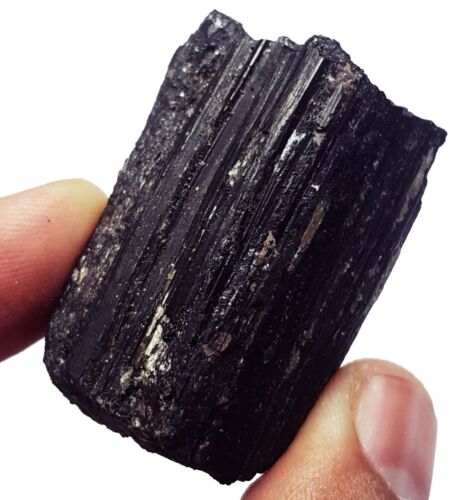 Amazing Rough Loose Gemstone 179.90 Ct 100% Natural Black Tourmaline Certified - Picture 1 of 4