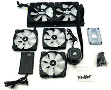 Corsair iCUE H100i ELITE Liquid CPU Cooler AIO W/3 Extra Fans Fan/RGB Hub