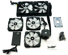 Corsair iCUE H100i ELITE Liquid CPU Cooler AIO W/3 Extra Fans & Fan/RGB Hub