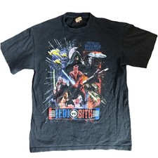 Vintage 1999 Star Wars Episode 1 Phantom Menace Jedi Vs Sith Black Shirt Youth L