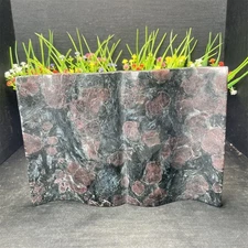 3.7LB 8" Natural Garnet Book Decor Quartz Crystal Healing Energy Reiki