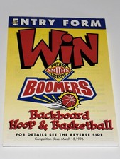 1996 Smiths Potato Crisps Boomers Basketball competition entry form booklet