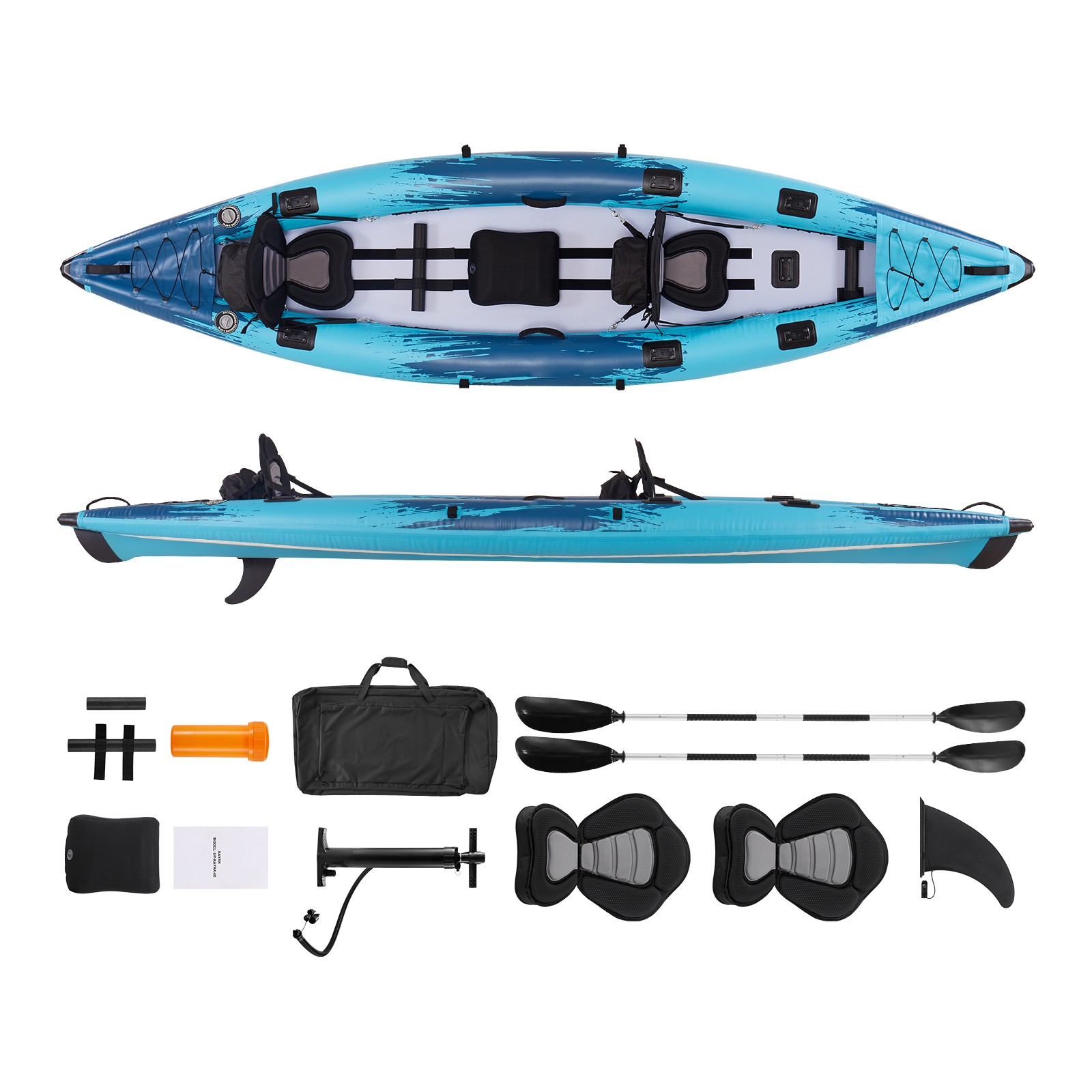 2-person Inflatable Recreational Kayak 700lbs Capacity