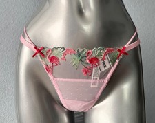 PINK Victoria's Secret V String Panty Strappy Mesh Flamingo Nwt S M L XL 2XL