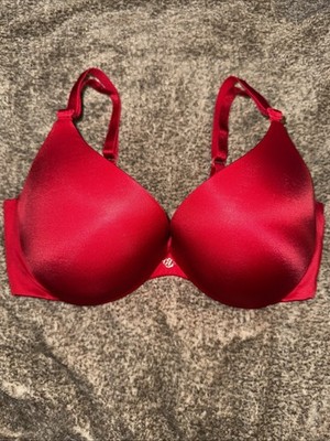 Pre-Owned Victorias Secret So Obsessed Push Up Padded Red Gold 34D