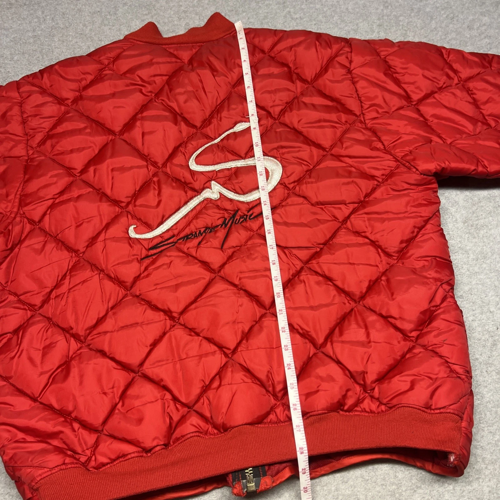 Rare Vintage Tech Nine Jacket Mens XL Quilted N9NE Strange Music Hiphop Red image 17